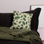 Premium Decorative Pillow Green Olive & Beige, Imprint Sleaves Mod 002