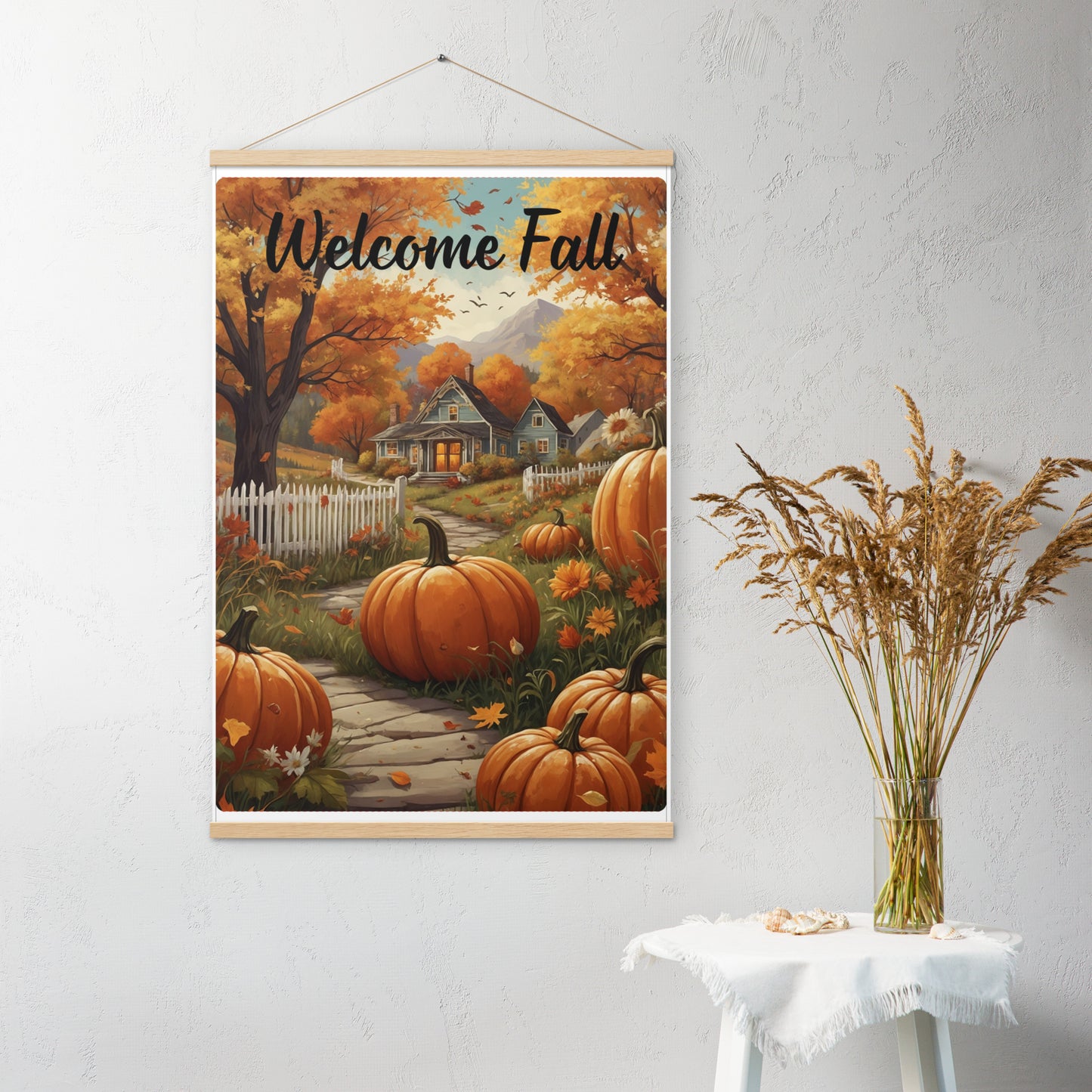 Poster with hangers Welcome fall