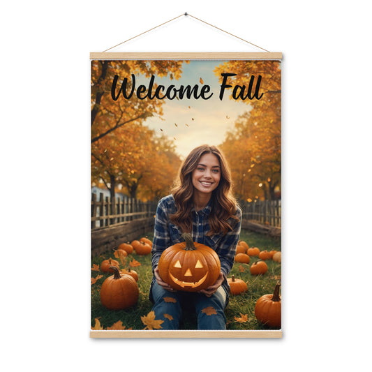 Poster with hangers Welcome Fall Pumpkins Mod 02