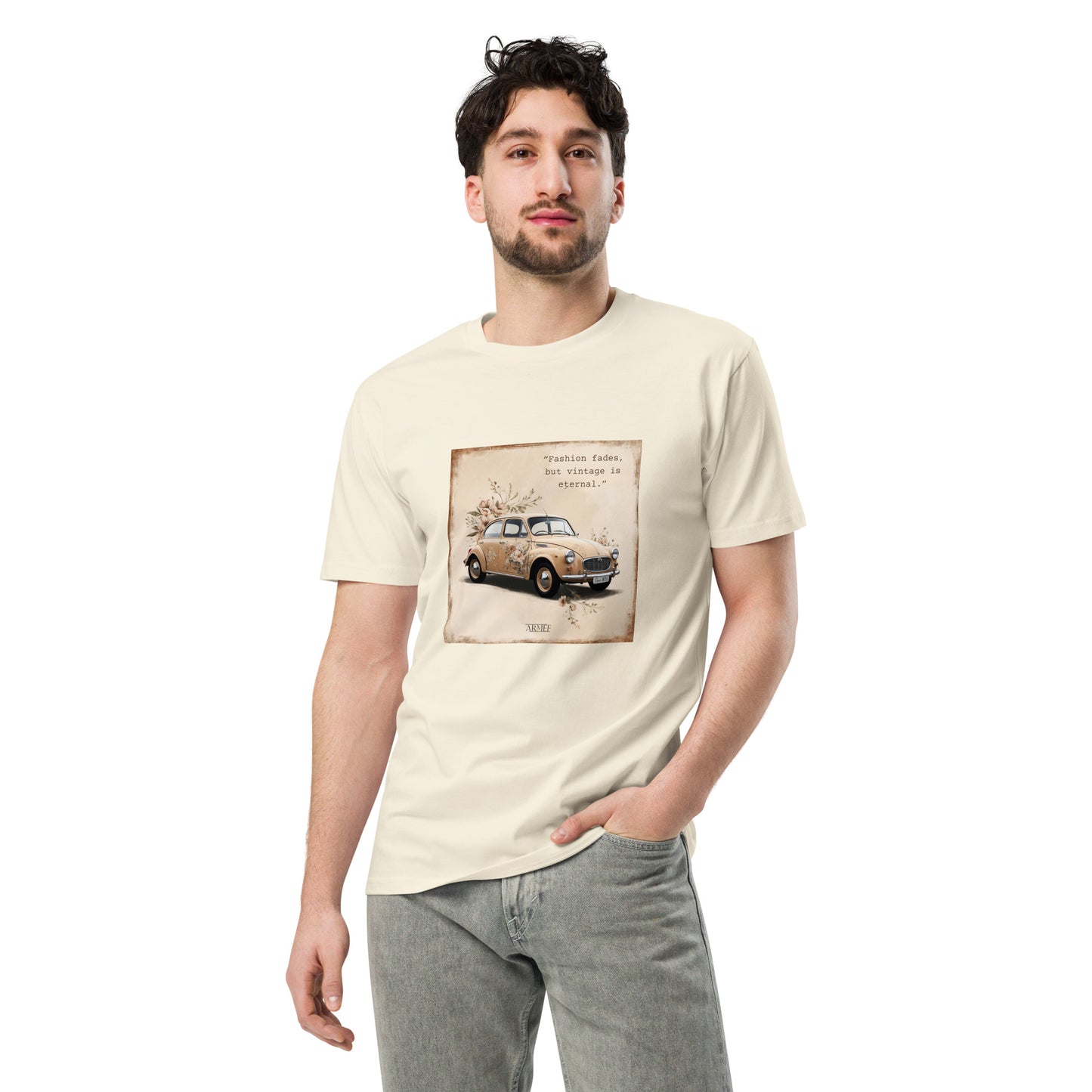 Unisex T-Shirt Illustration Vintage Car Mod 097