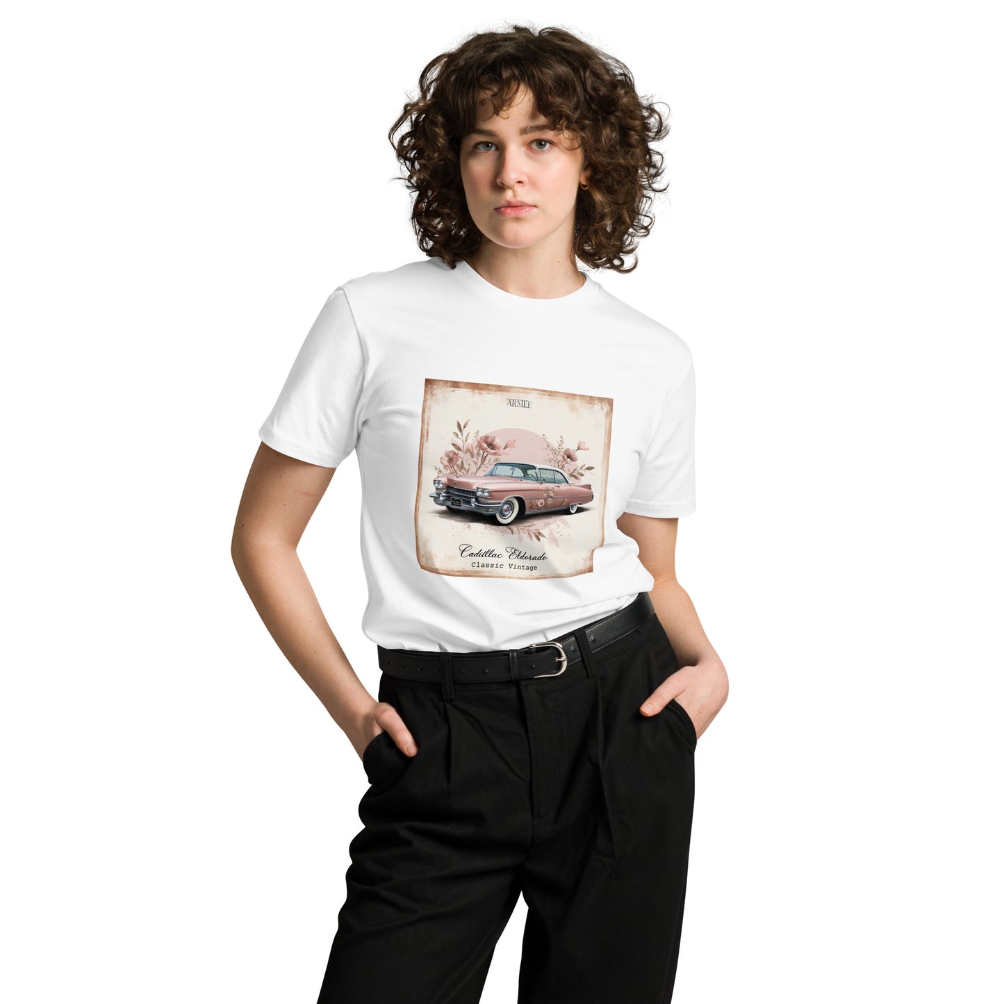 Unisex T-Shirt Illustration Vintage Car Mod 093