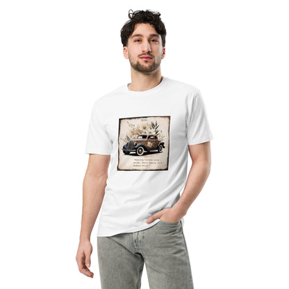 Unisex T-Shirt Illustration Vintage Car Mod 095