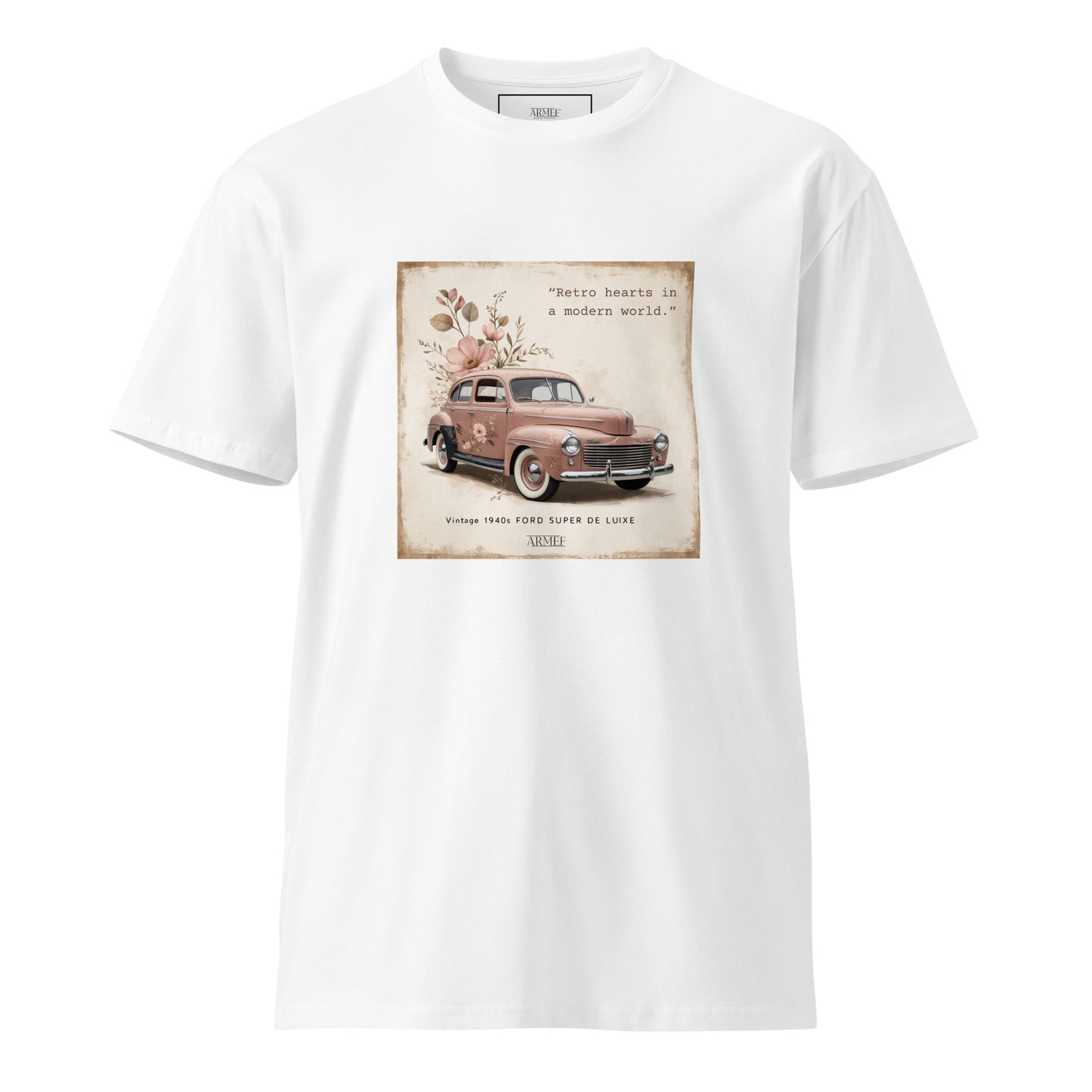 Unisex T-Shirt Illustration Vintage Car Mod 091