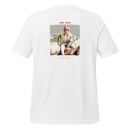 Men's t-shirt on the road vintage car illustration Mod 003