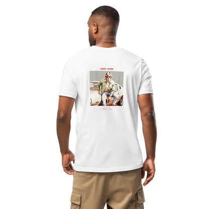 Men's t-shirt on the road vintage car illustration Mod 003