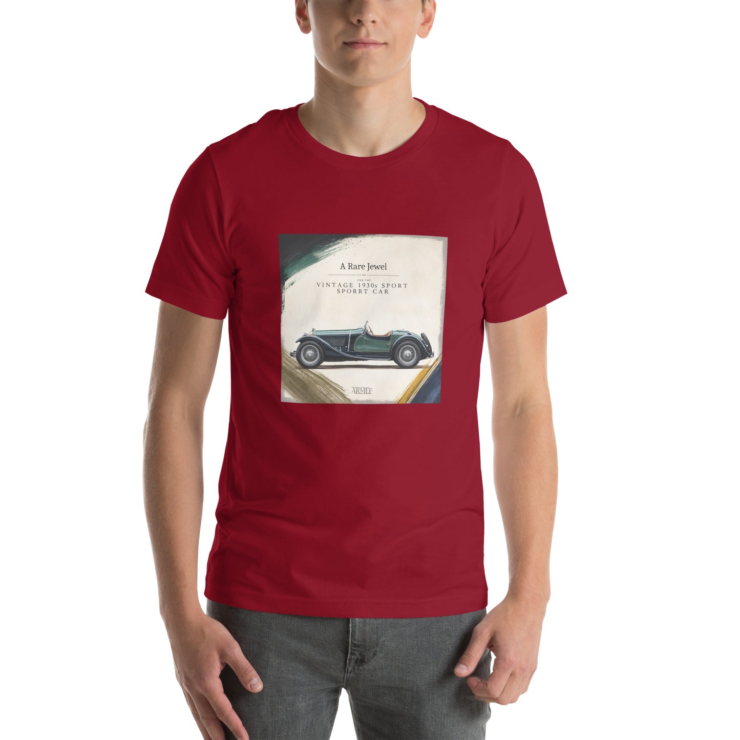 Men's t-shirt Illustration antique cars Mod M04