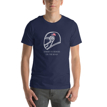 Men's t-shirt Sport theme: Motorcycle American Heroes on the Road