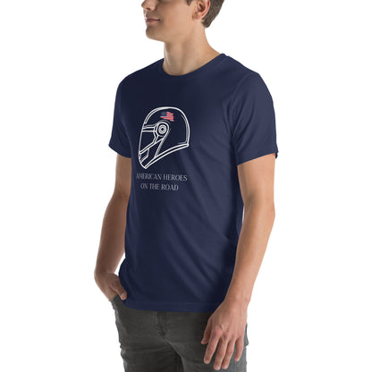 Men's t-shirt Sport theme: Motorcycle American Heroes on the Road