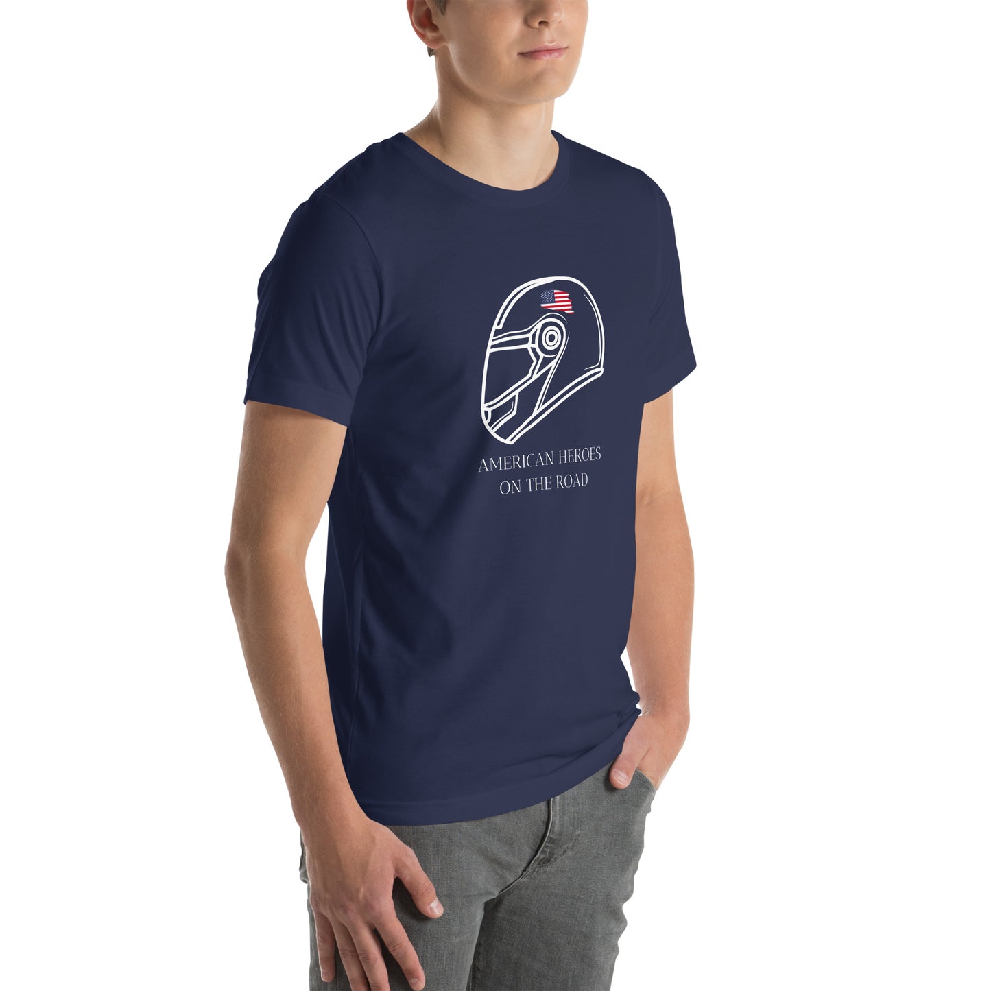 Men's t-shirt Sport theme: Motorcycle American Heroes on the Road