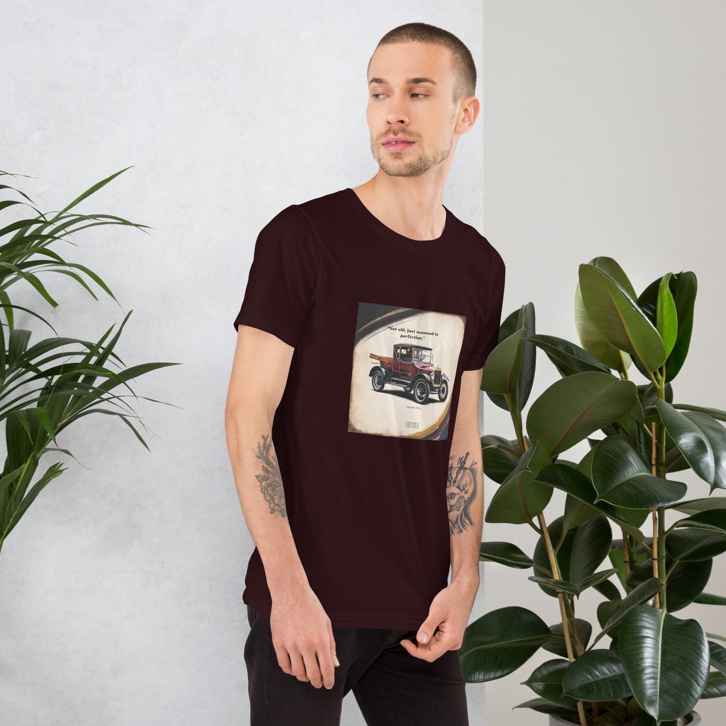 Men's t-shirt Illustration antique cars Mod M02