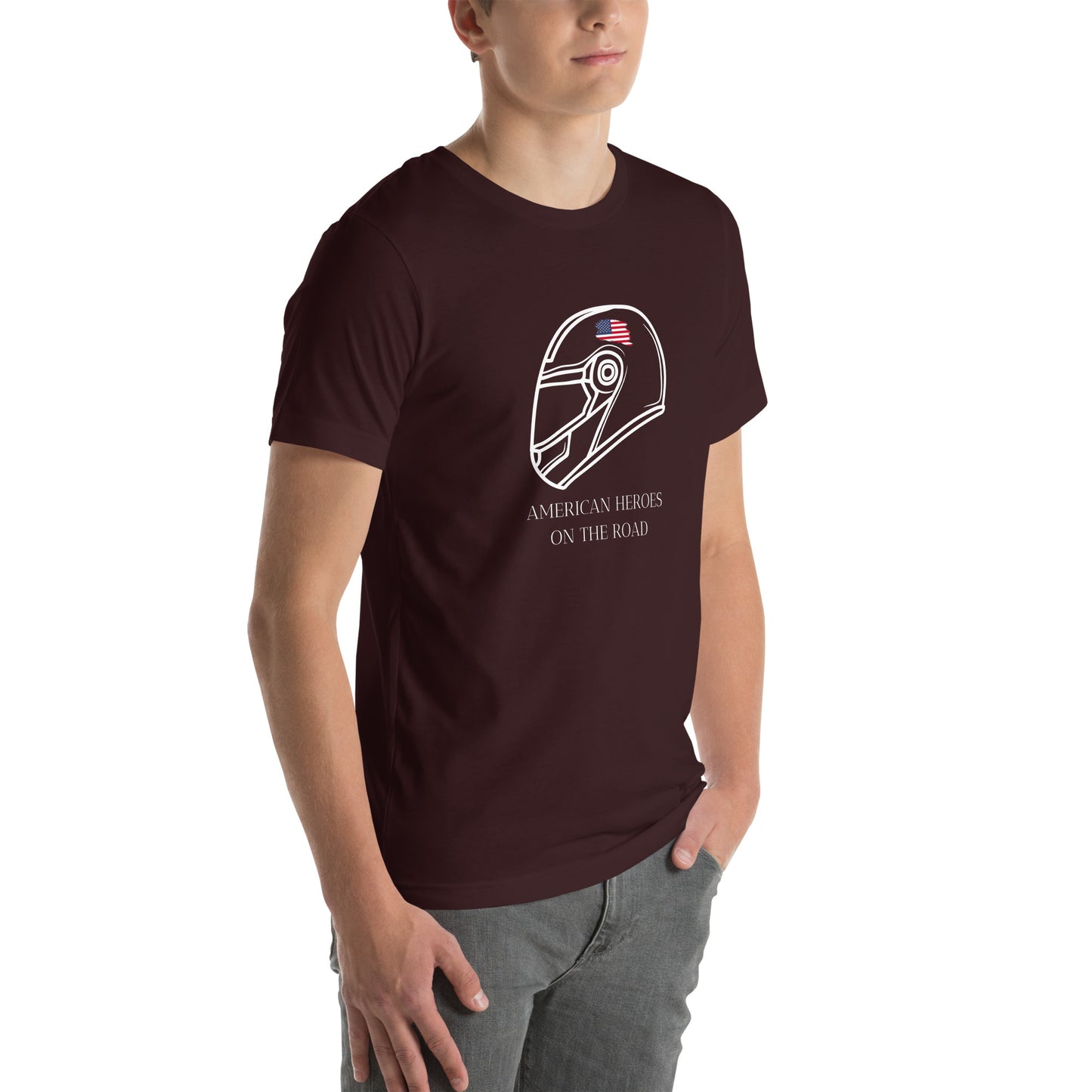 Men's t-shirt Sport theme: Motorcycle American Heroes on the Road