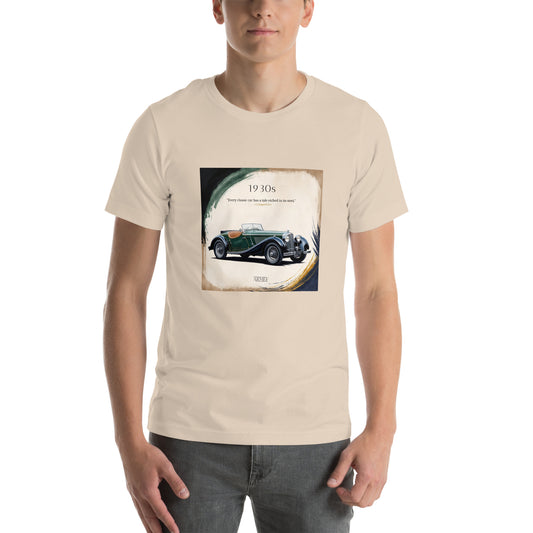 Men's t-shirt Illustration antique cars Mod M05