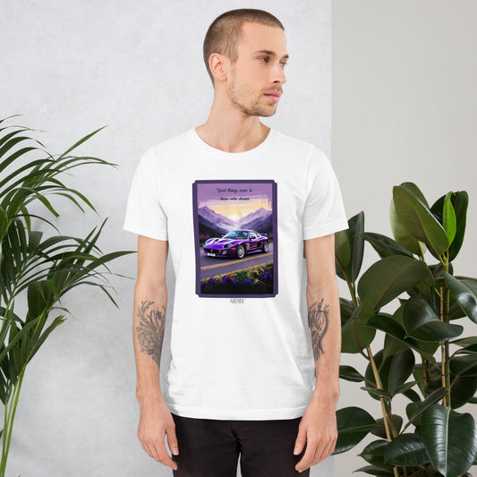 Men's t-shirt Artwork Purple Sports Car